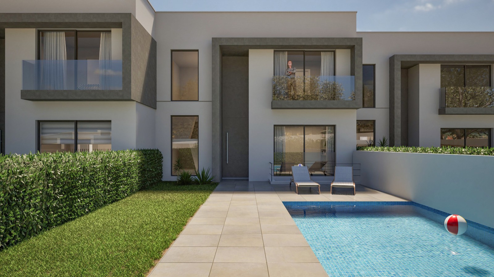 Villa adosada de 3 dormitorios con piscina, en venta en Boliqueime, Algarve_256210