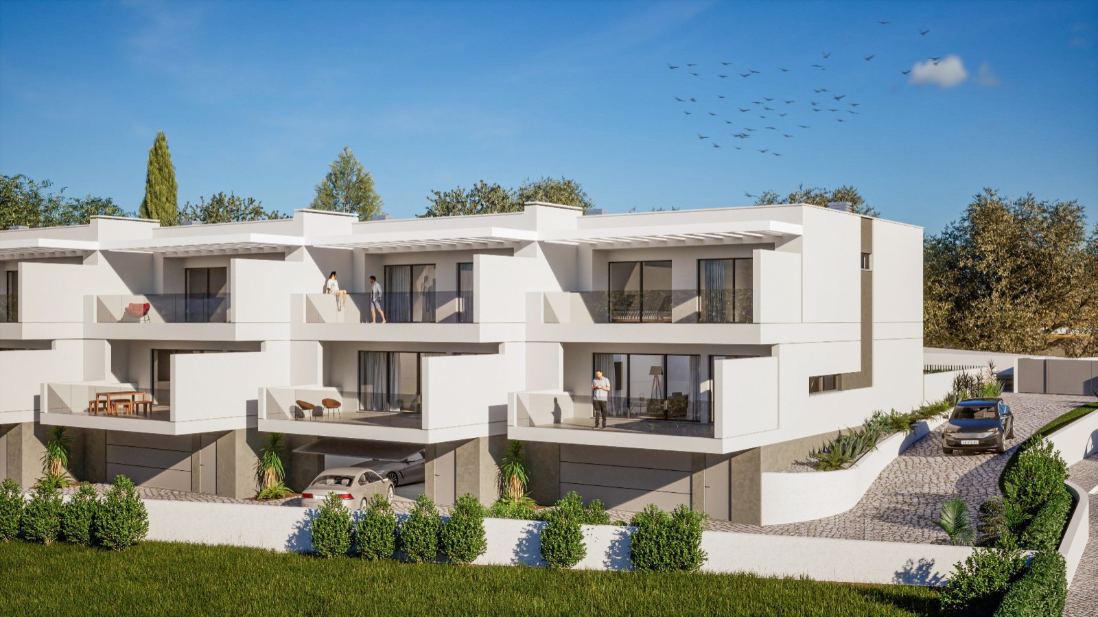 Villa adosada de 3 dormitorios con piscina, en venta en Boliqueime, Algarve_256214