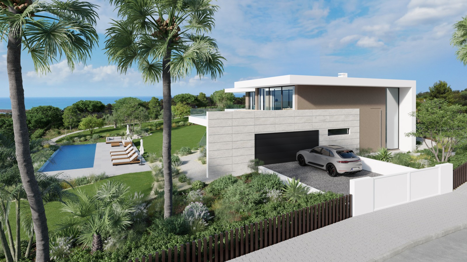 Modern 4-bedroom villa with sea view, located in the Golf Resort Palmares, Algarve_261039