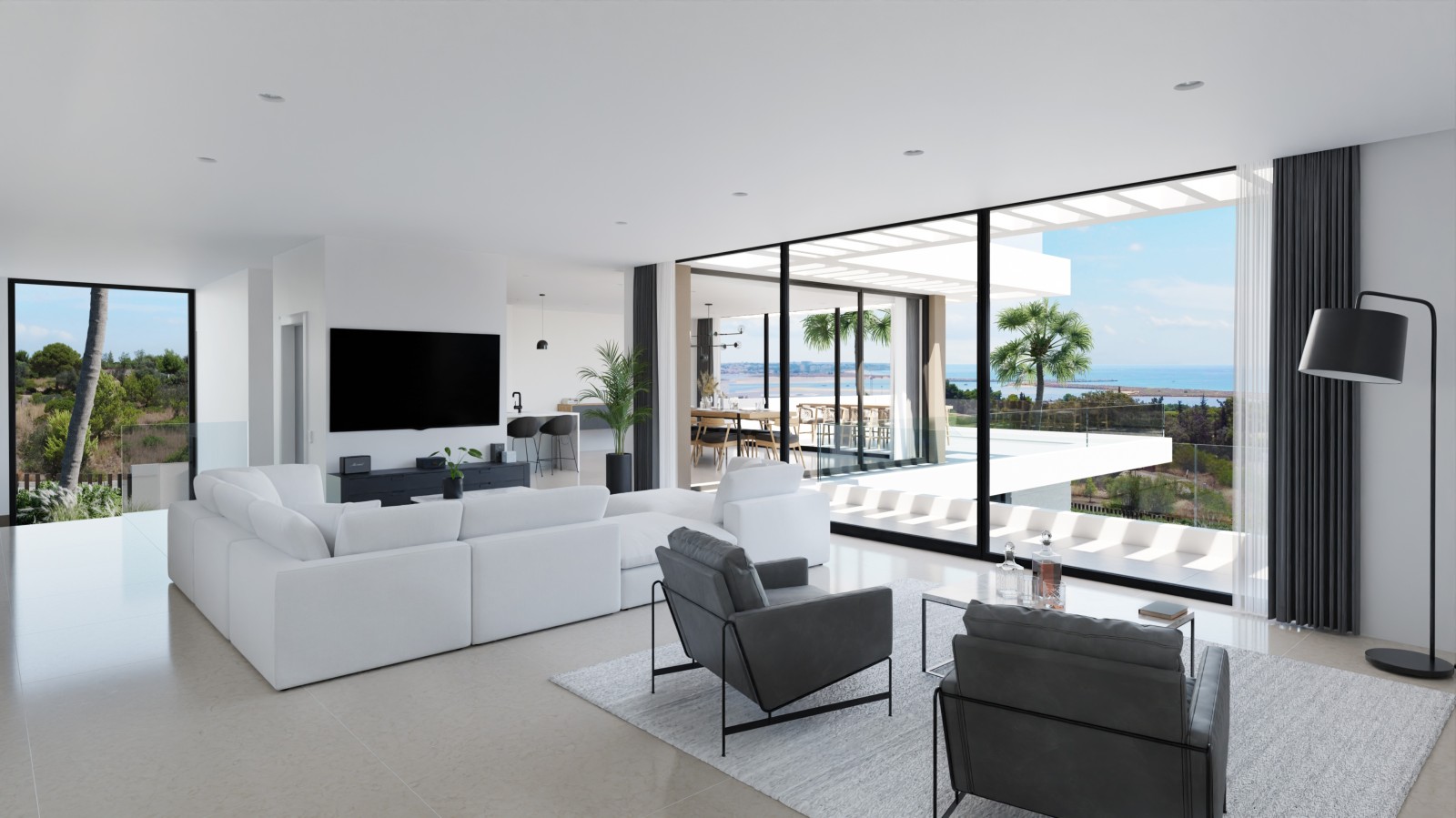 Moderna villa de 4 dormitorios con vistas al mar, situada en el Golf Resort Palmares, Algarve_261040
