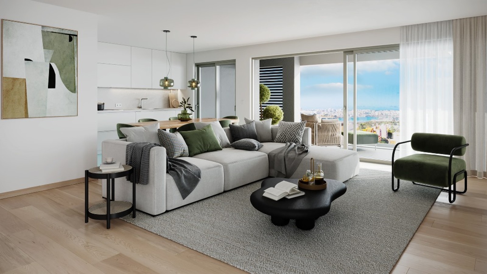 Luxuriöse 3-Zimmer-Wohnung mit Pool zu verkaufen in Ferragudo, Algarve_294183