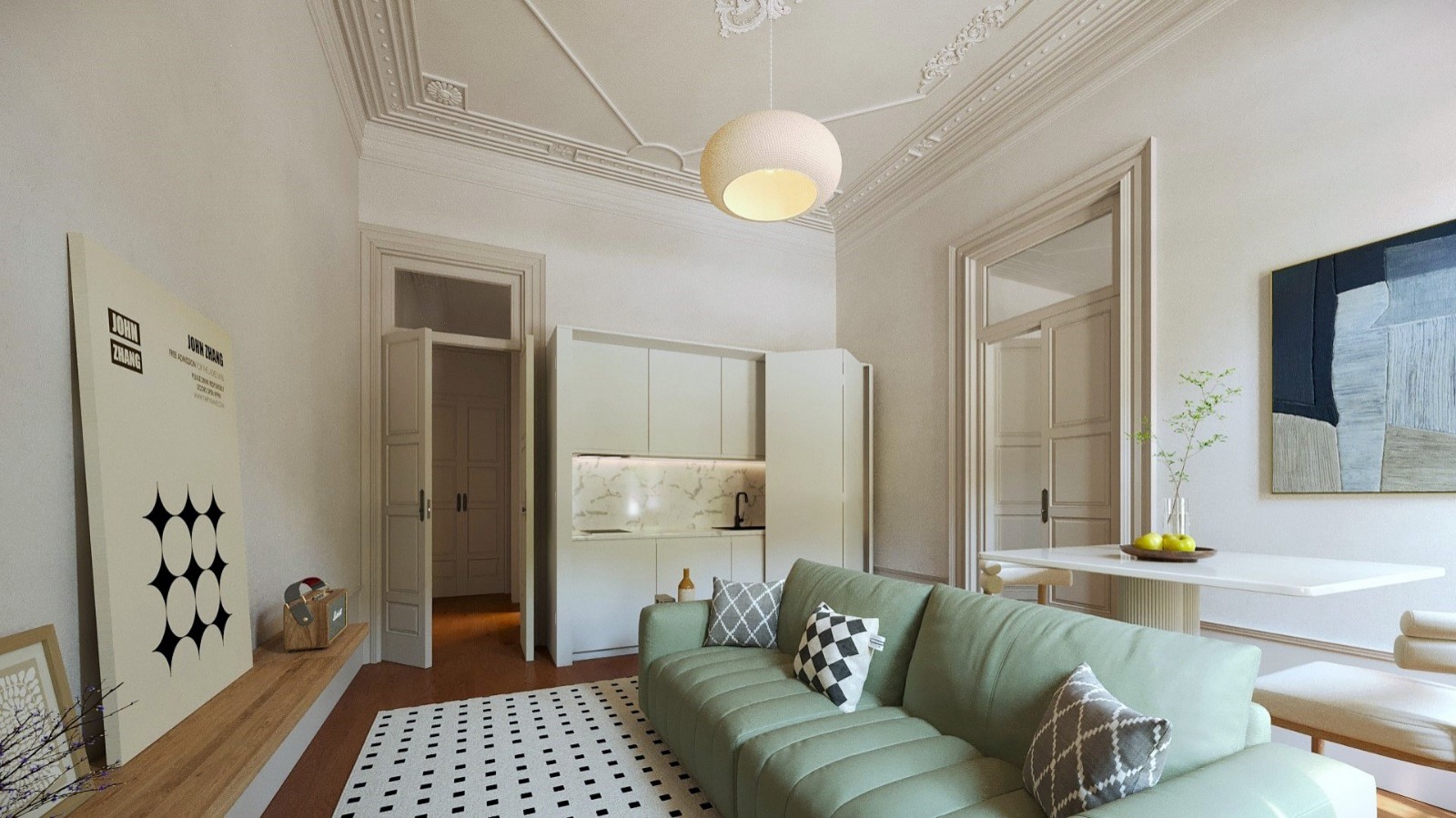 Studio 0+1 room with balcony for sale in the center of Porto, Portugal_329873