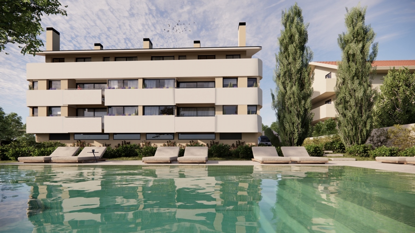 Apartamento T2 novo com varanda, jardim e piscina à venda em Rio Tinto_335199