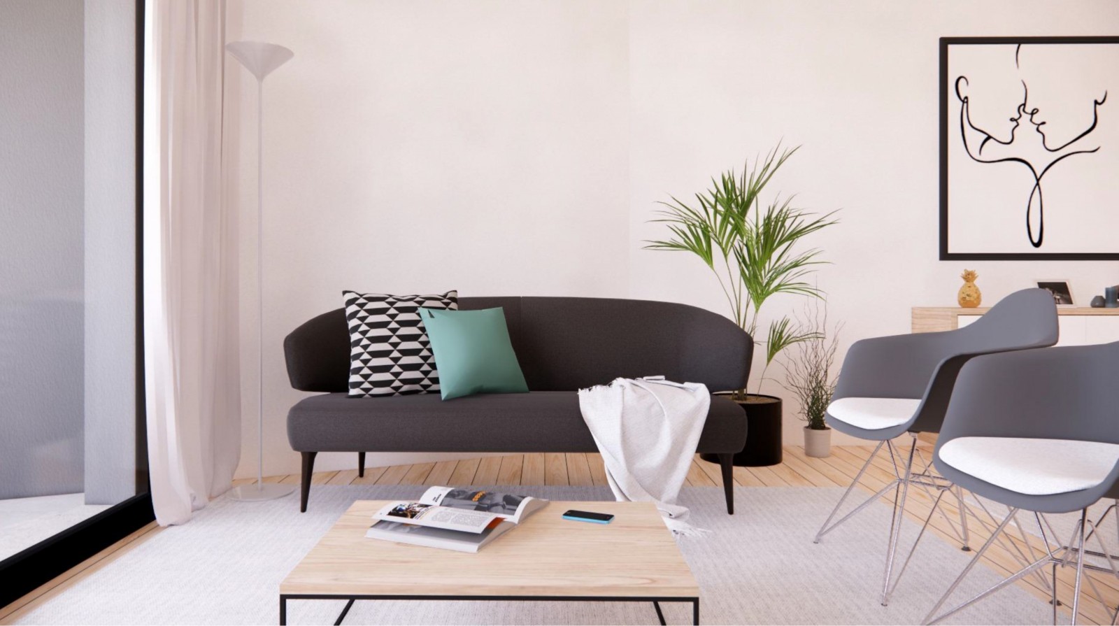 Piso de 1 dormitorio con terraza en venta en Leça da Palmeira, Portugal_335345