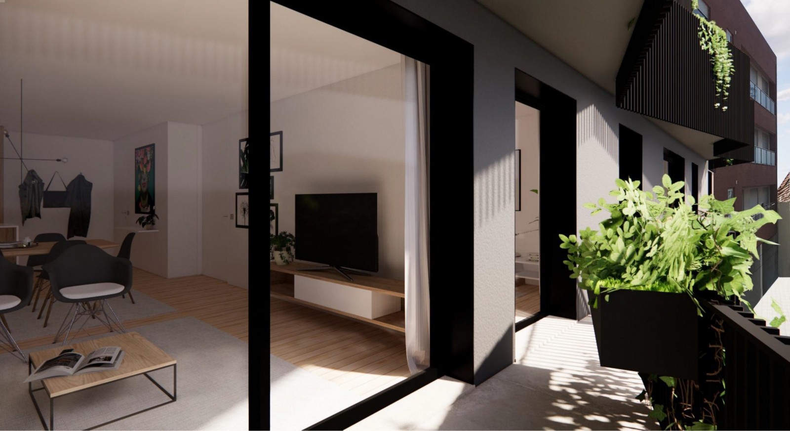 Piso nuevo de 2 dormitorios con balcón en venta en Leça da Palmeira, Portugal_335363
