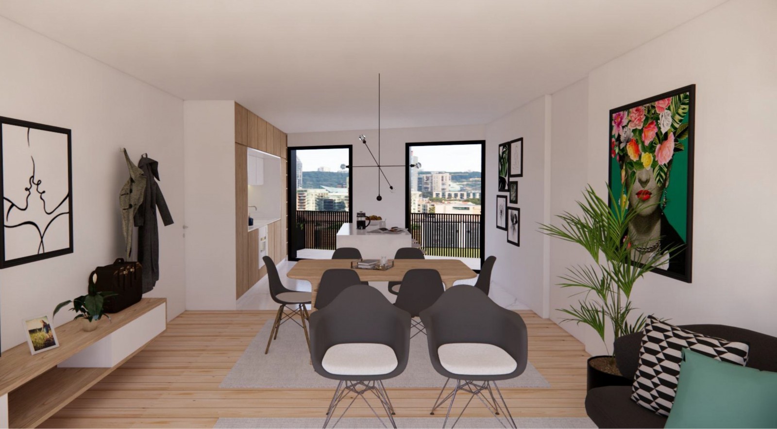 Piso nuevo de 2 dormitorios con balcón en venta en Leça da Palmeira, Portugal_335367