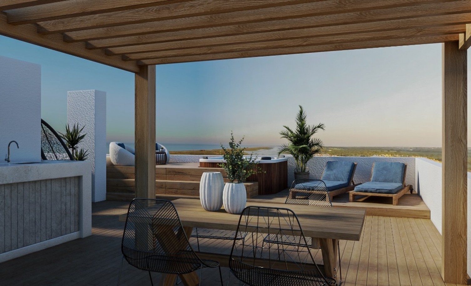 Apartamento T2 com vista mar para venda em Cabanas de Tavira, Algarve_348890