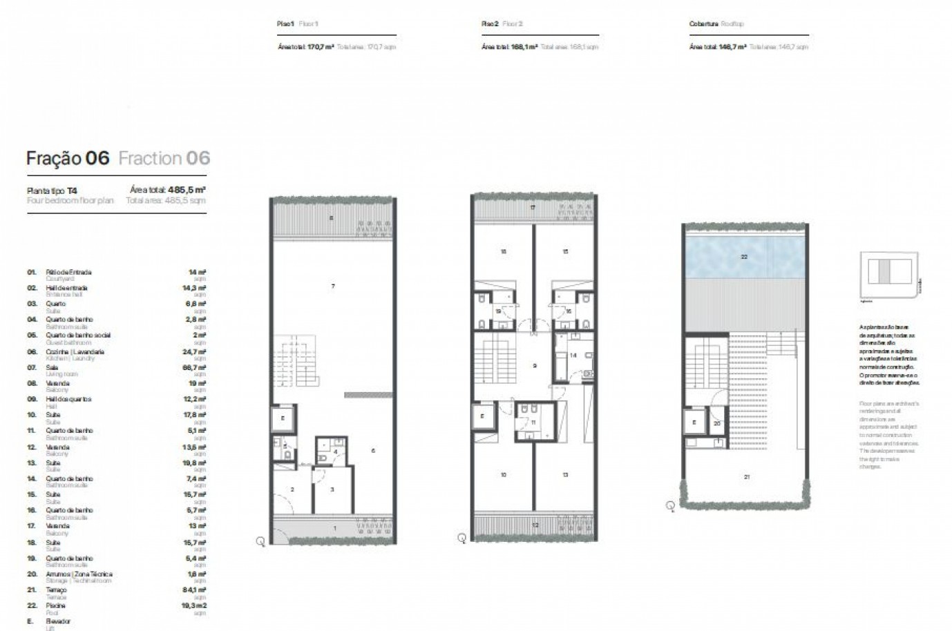 Appartement de 4+1 chambres avec terrasse et piscine, à Foz, Porto, Portugal_353217