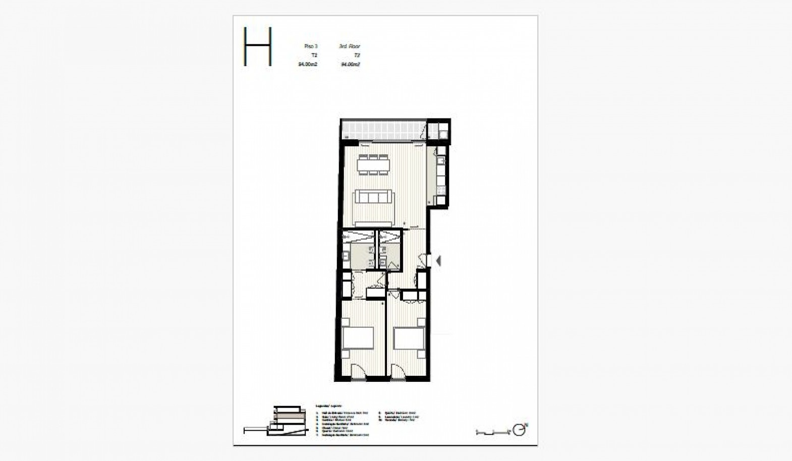 New 2 bedroom flat with balcony, for sale, center of Porto, Portugal_353418