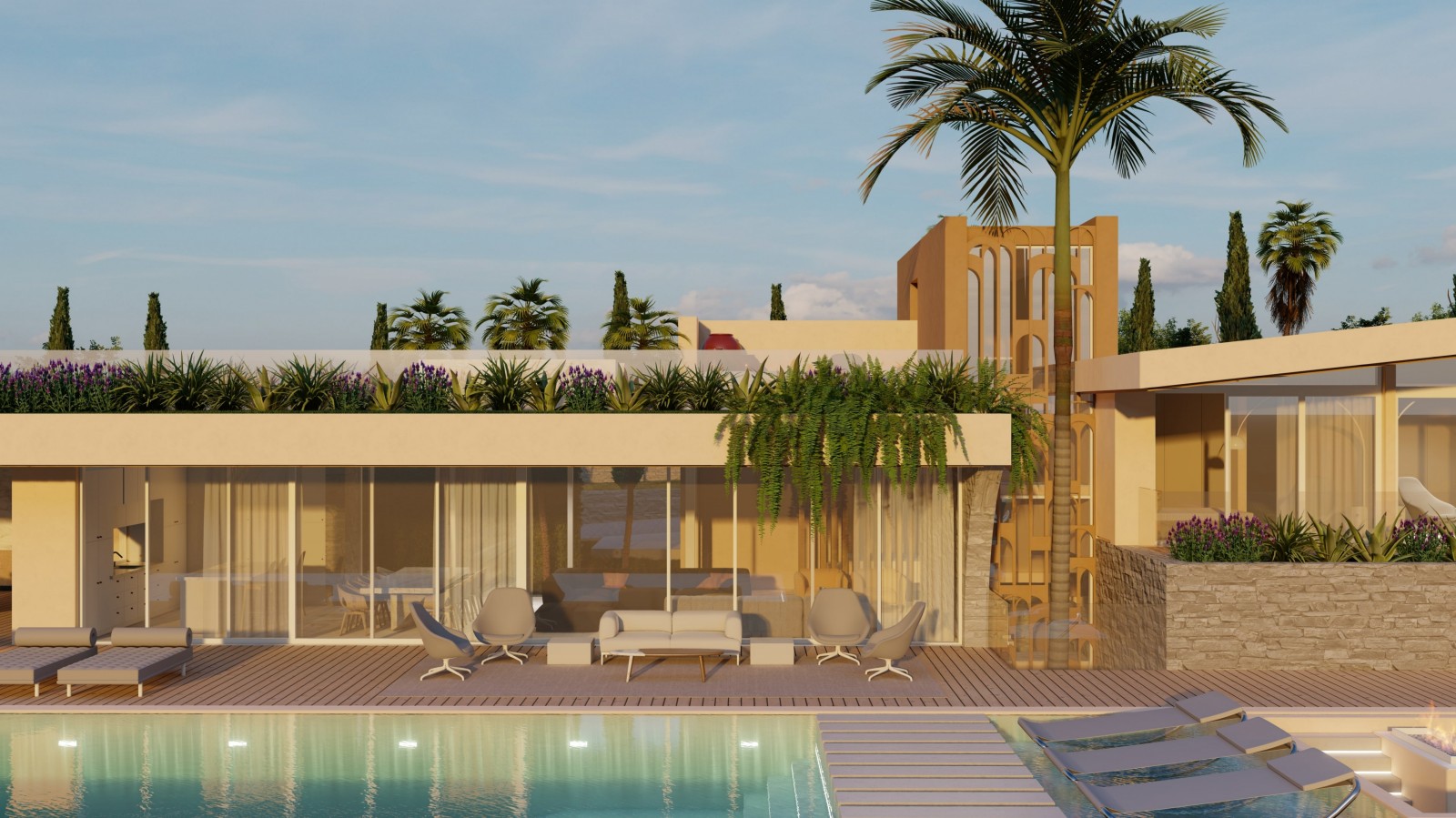 Terreno com projeto e vista mar à venda em Boliqueime, Algarve_353605