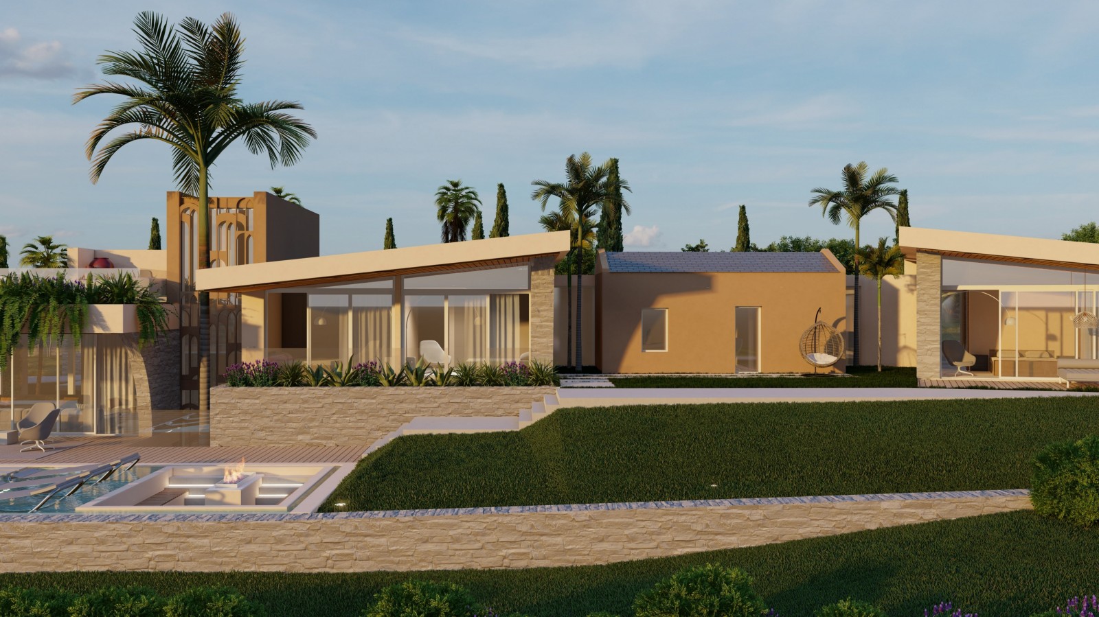 Terreno com projeto e vista mar à venda em Boliqueime, Algarve_353606