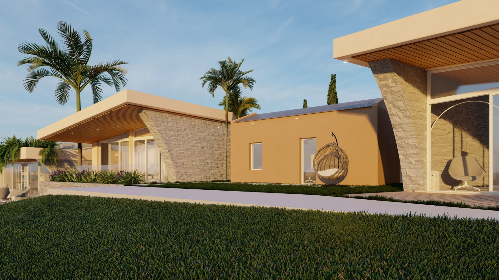 Terreno com projeto e vista mar à venda em Boliqueime, Algarve_353615