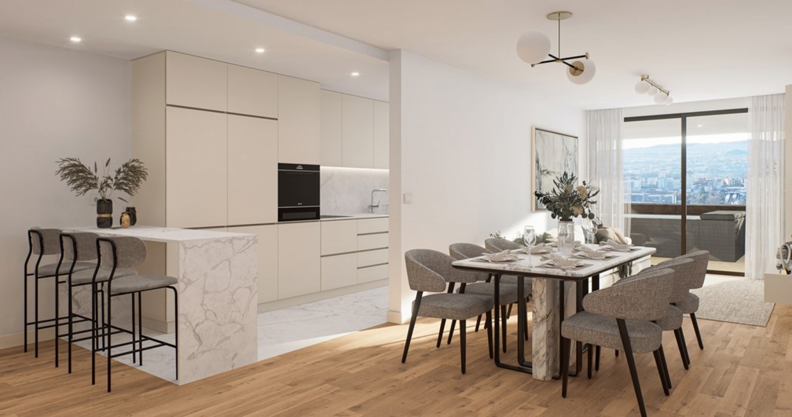 Apartamento T2 novo com piscina e vistas de rio em Vila Nova de Gaia_358358