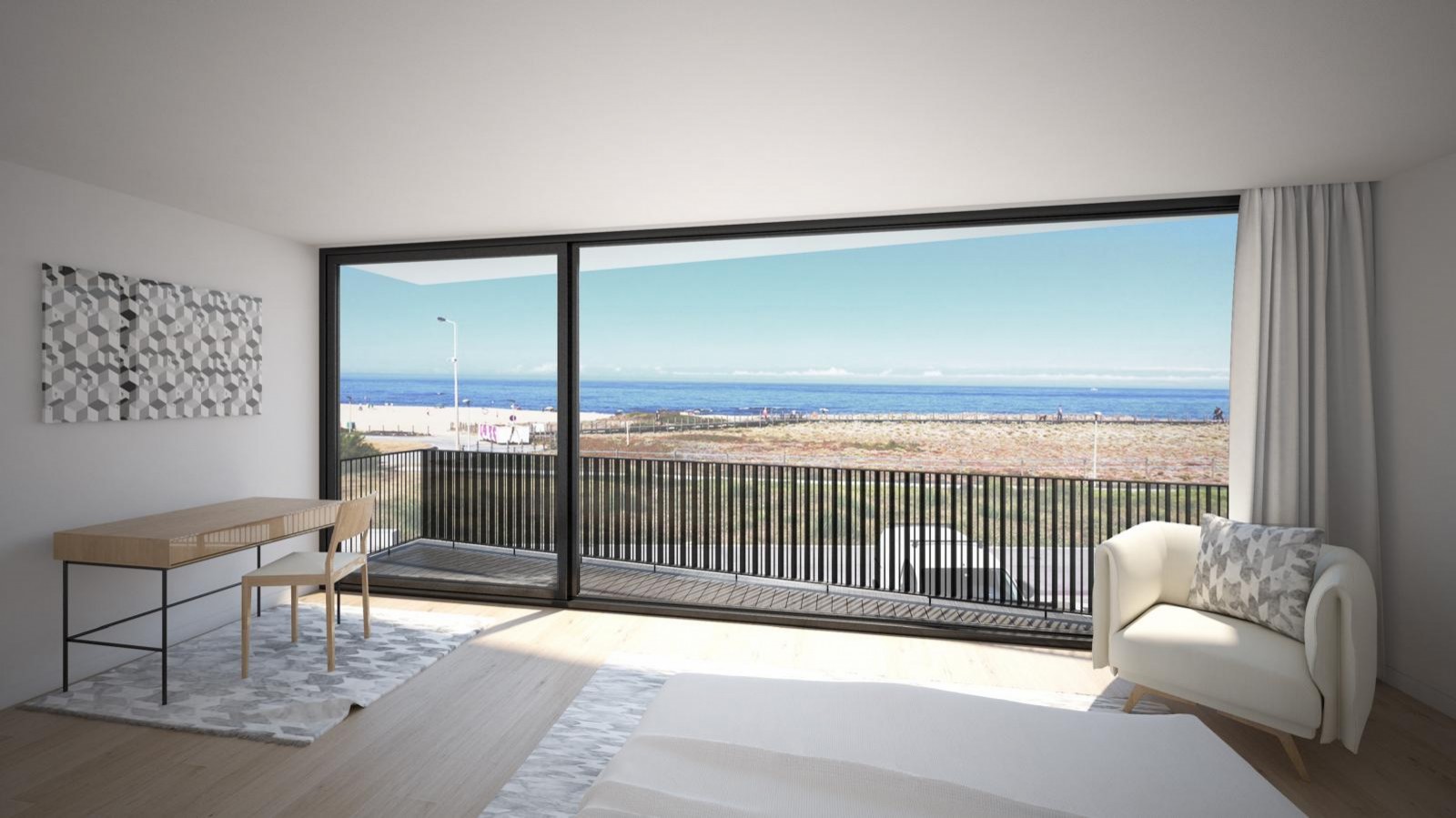 Moradia V3+1 com terraços em frente ao mar para venda em Lavra_371342