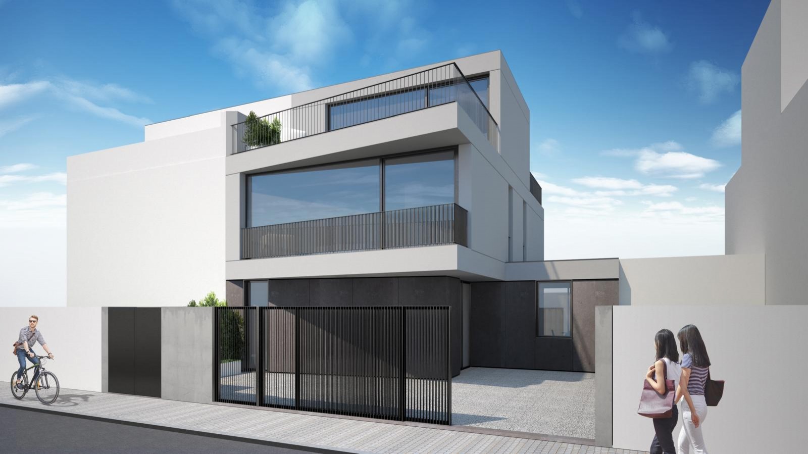 Moradia V3+1 com terraços em frente ao mar para venda em Lavra_371343