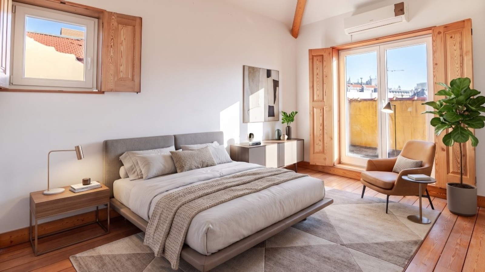 Duplex penthouse avec balcon, à vendre, dans le centre de Porto, Portugal_399877
