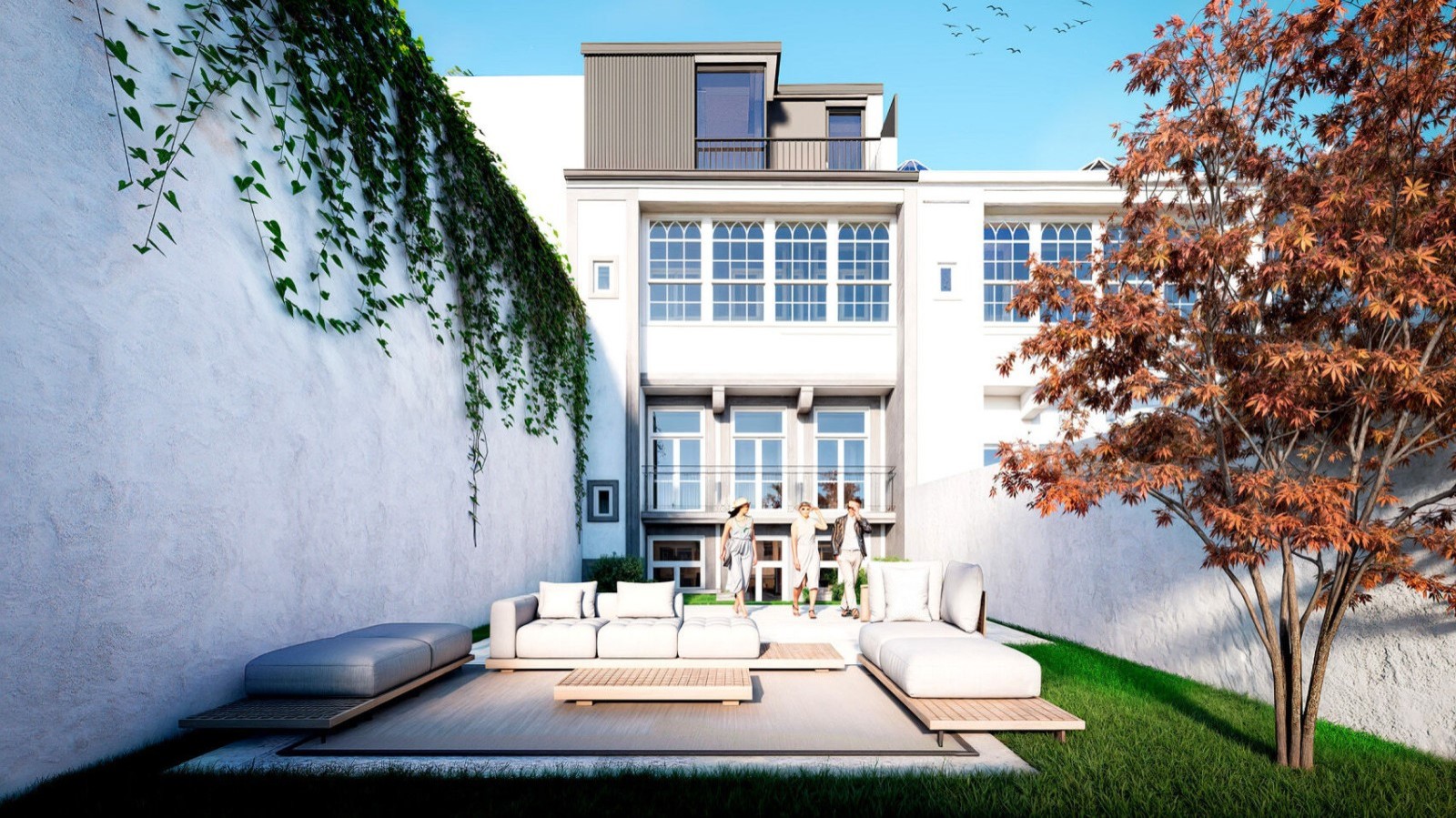 Apartamento dúplex de dos habitaciones con jardín en el centro de Oporto, Portugal_400461