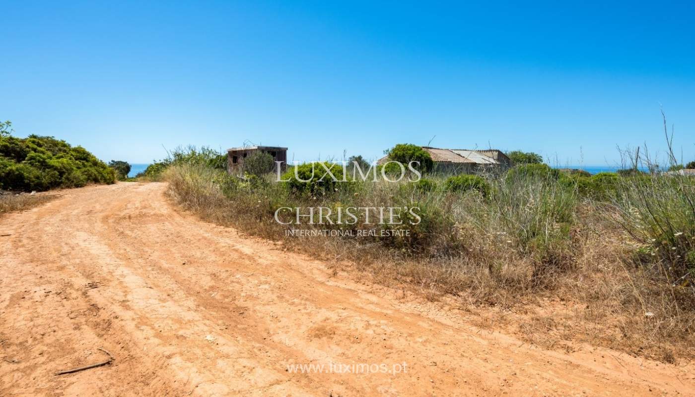 Plot area for sale for house construction, sea view, Algarve, Portugal