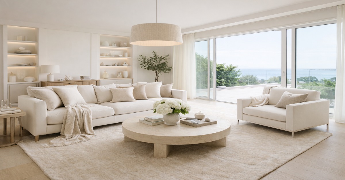 Cloud Dancer: a cor Pantone 2026 no luxo contemporâneo